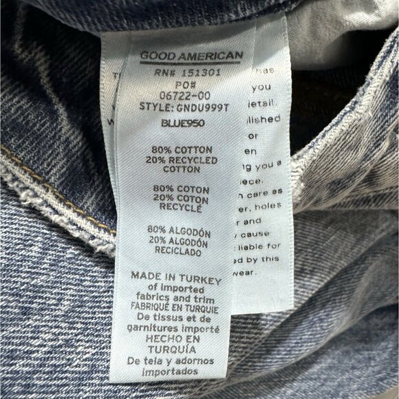 Good American Jeans Womens Size 4 /28 90s Duster Straight High Rise NEW GNDU999T - Picture 11 of 12